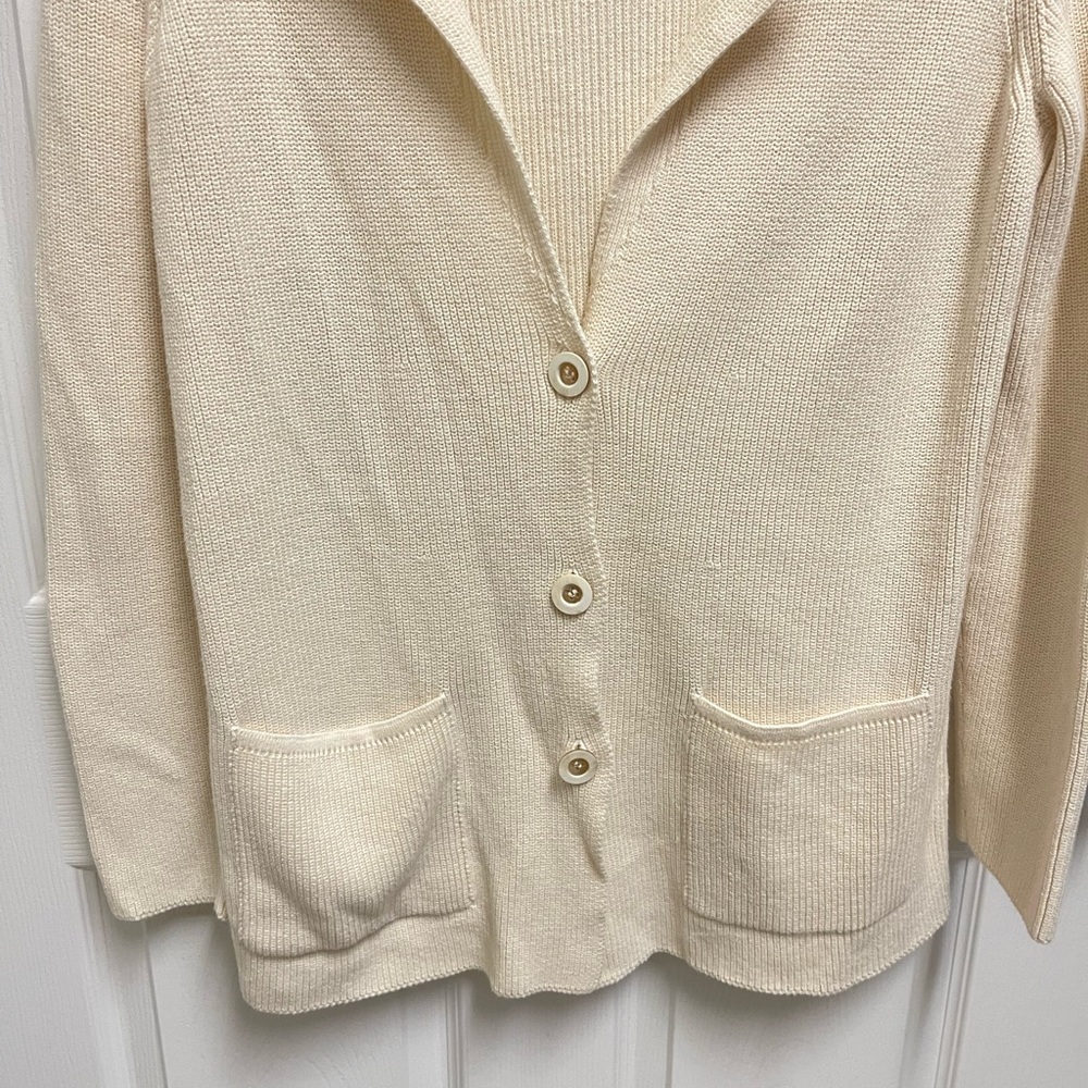 Peruvian Connection Cream Button Front Cardigan - image 3